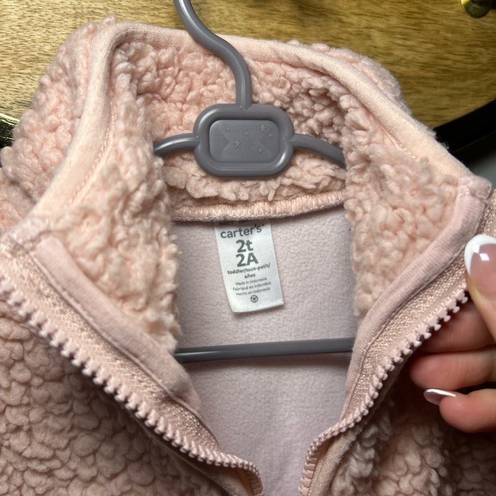 5 For $30 Carter's Cozy Pink Fleece Pullover - Picture 4 of 6
